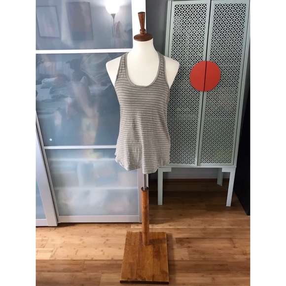 Lou & Grey Striped Airy Racerback Tank in Olive - Picture 1 of 6